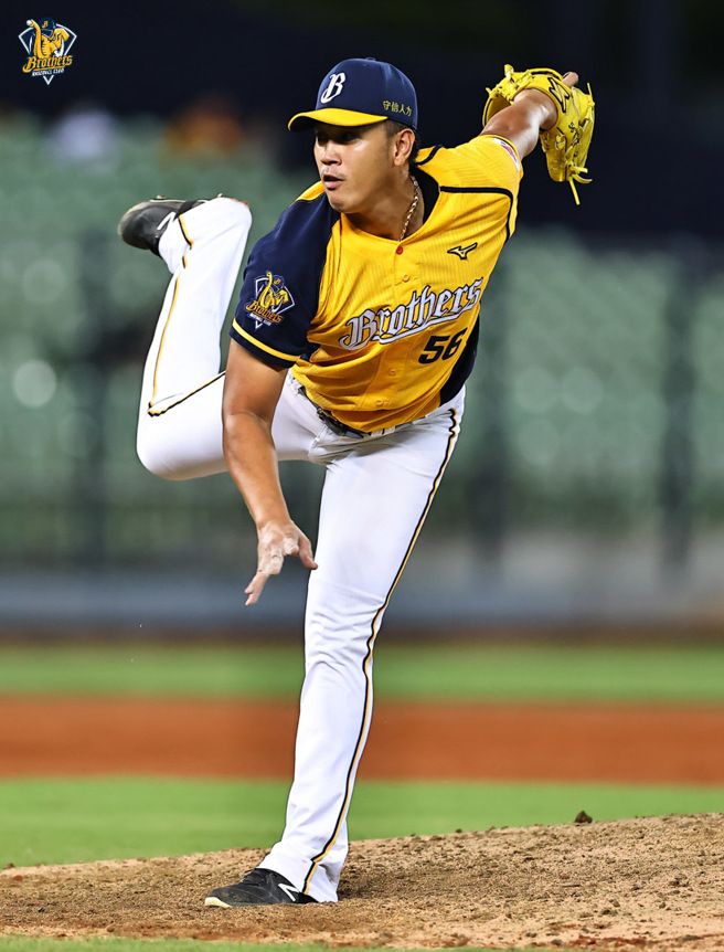 中信兄弟投手杨志龙7日后援1局拿下胜投。（中信兄弟提供）